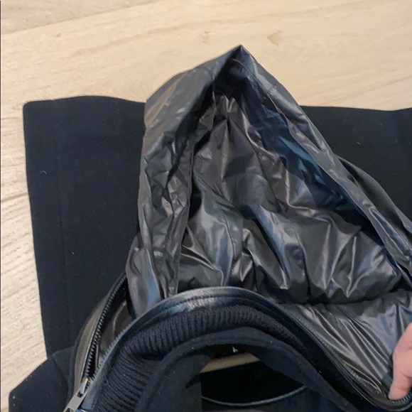 MACKAGE Wool Peacoat XXS, black with leather trim - Picture 5 of 10